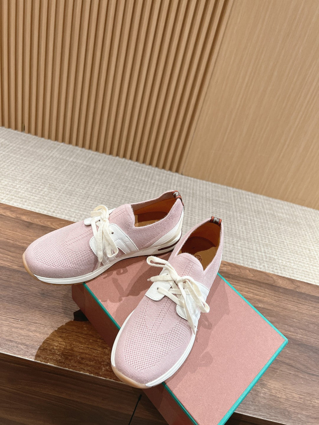 LORO PIANA BASIC 360 FLEXY WALK SNEAKER LIGHT PINK FABRICS