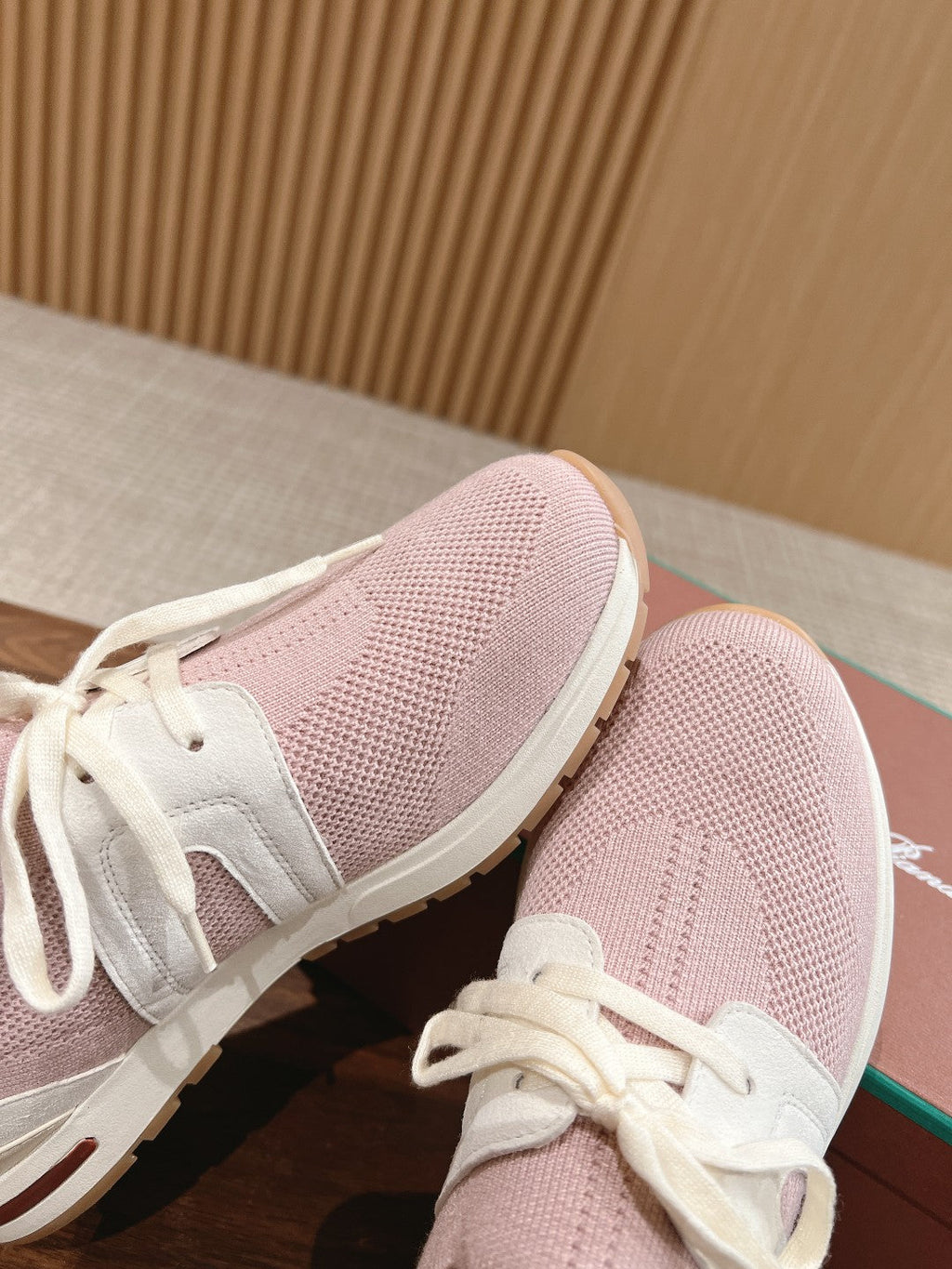 LORO PIANA BASIC 360 FLEXY WALK SNEAKER LIGHT PINK FABRICS