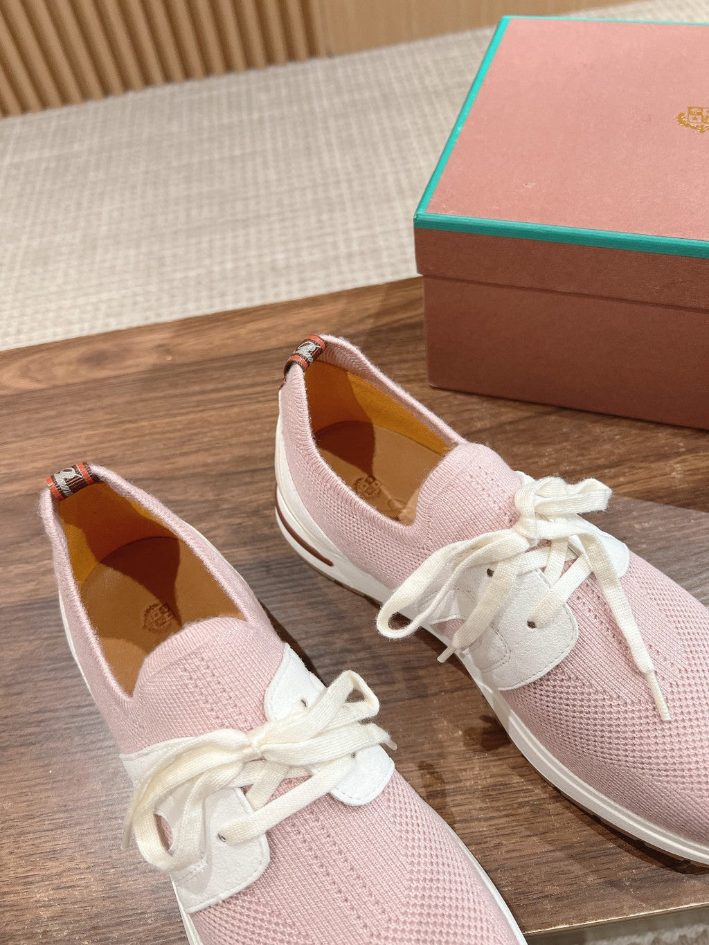 LORO PIANA BASIC 360 FLEXY WALK SNEAKER LIGHT PINK FABRICS