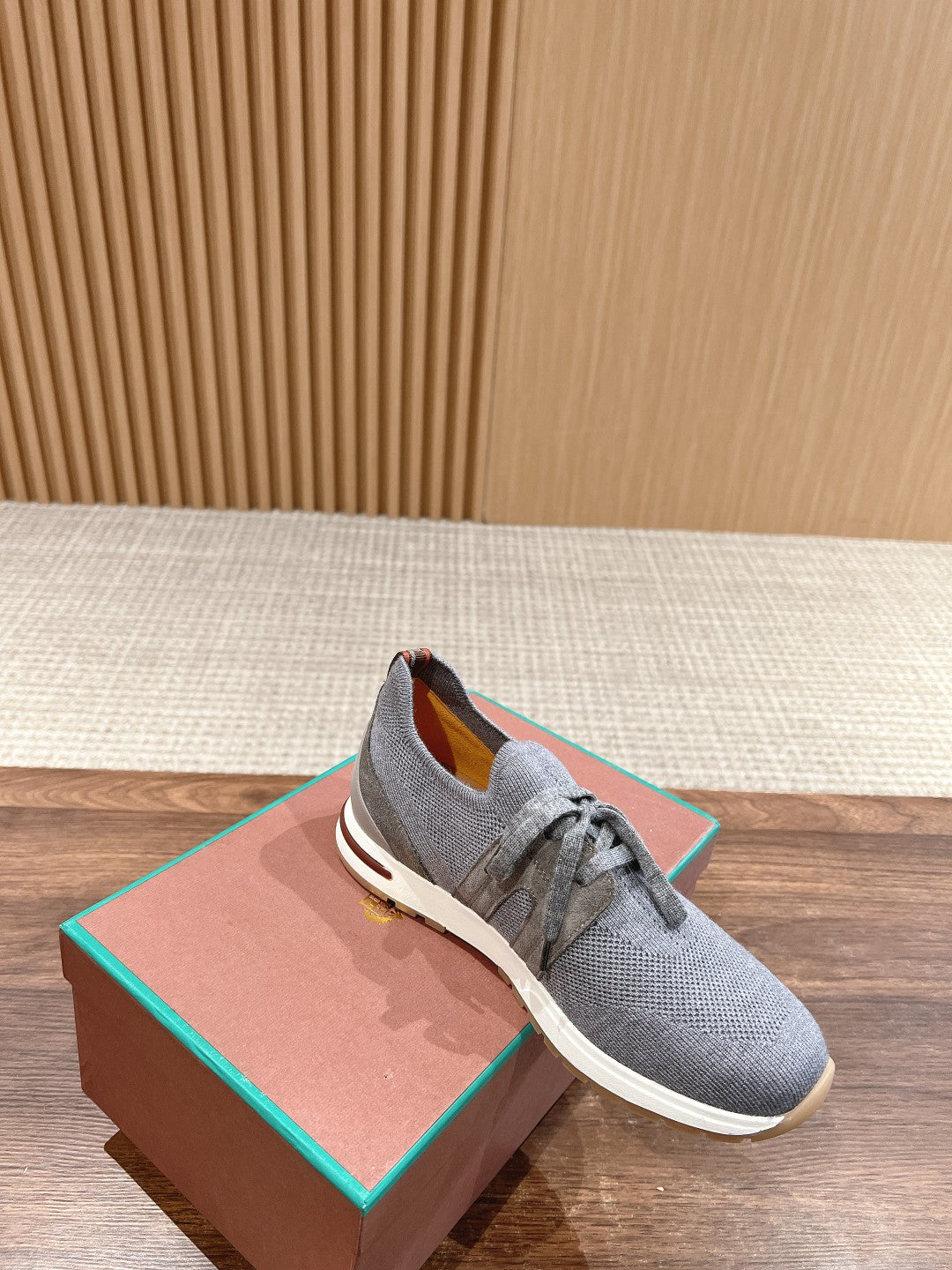 LORO PIANA BASIC 360 FLEXY WALK SNEAKER LIGHT GRAY FABRICS
