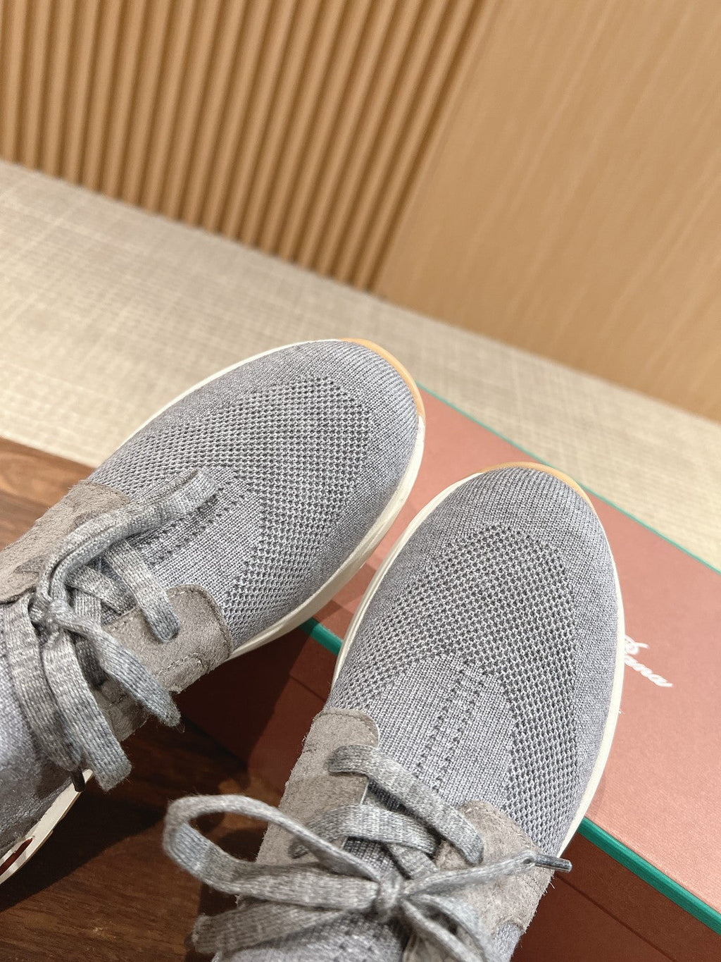 LORO PIANA BASIC 360 FLEXY WALK SNEAKER LIGHT GRAY FABRICS
