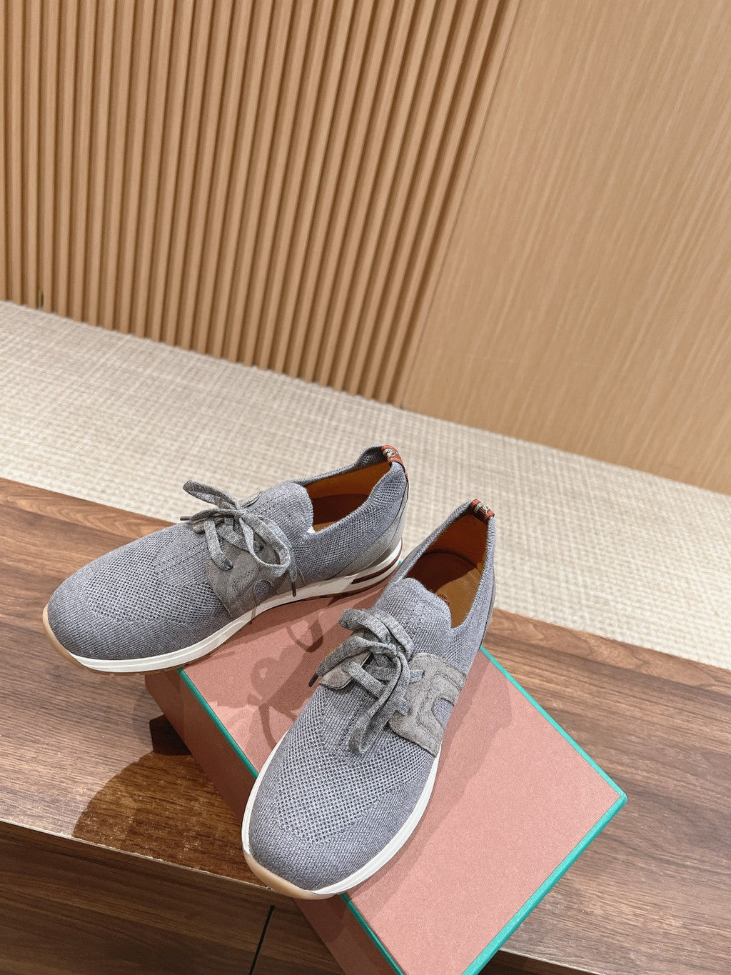 LORO PIANA BASIC 360 FLEXY WALK SNEAKER LIGHT GRAY FABRICS