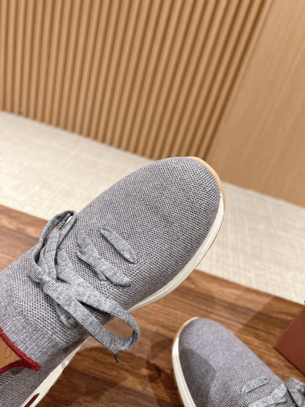 LORO PIANA BASIC 360 FLEXY WALK SNEAKER GRAY FABRICS