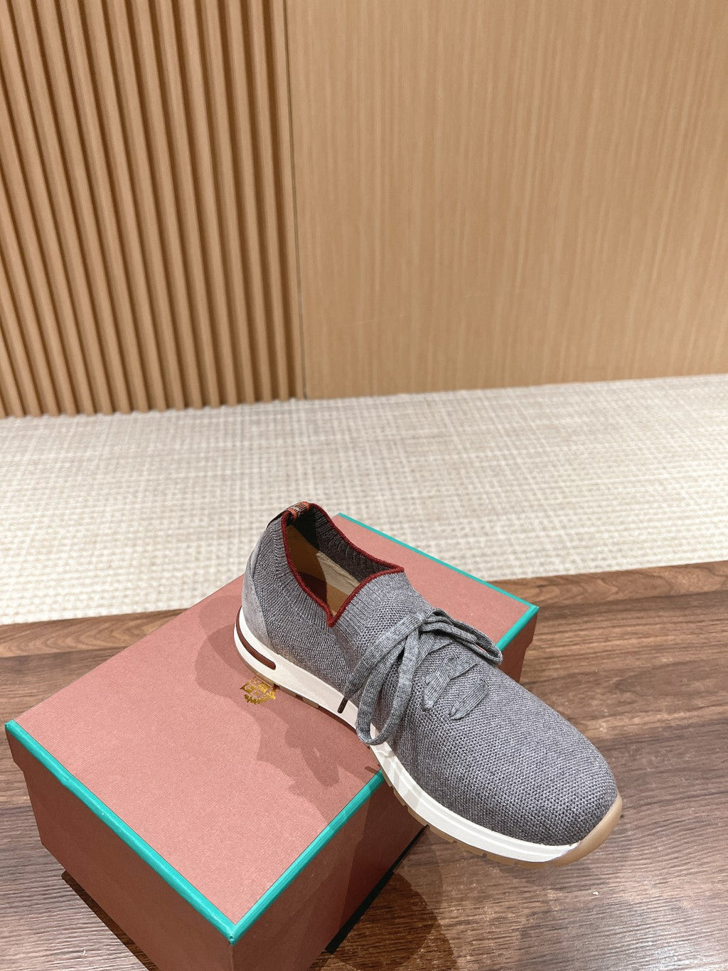 LORO PIANA BASIC 360 FLEXY WALK SNEAKER GRAY FABRICS
