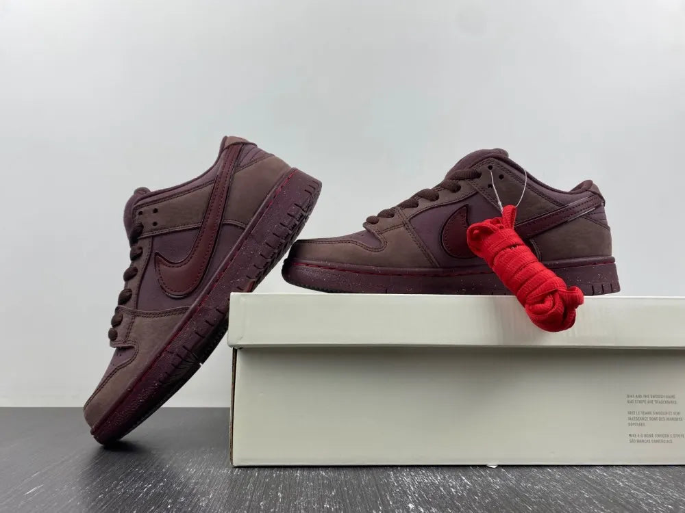 custom Nike Dunk Low Burgundy Crush - Hình 7