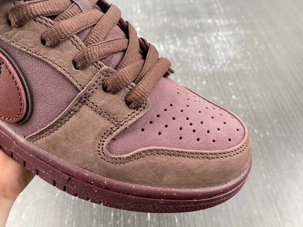custom Nike Dunk Low Burgundy Crush - Hình 16