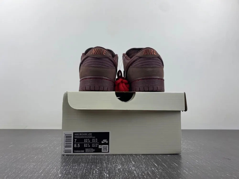 custom Nike Dunk Low Burgundy Crush - Hình 2