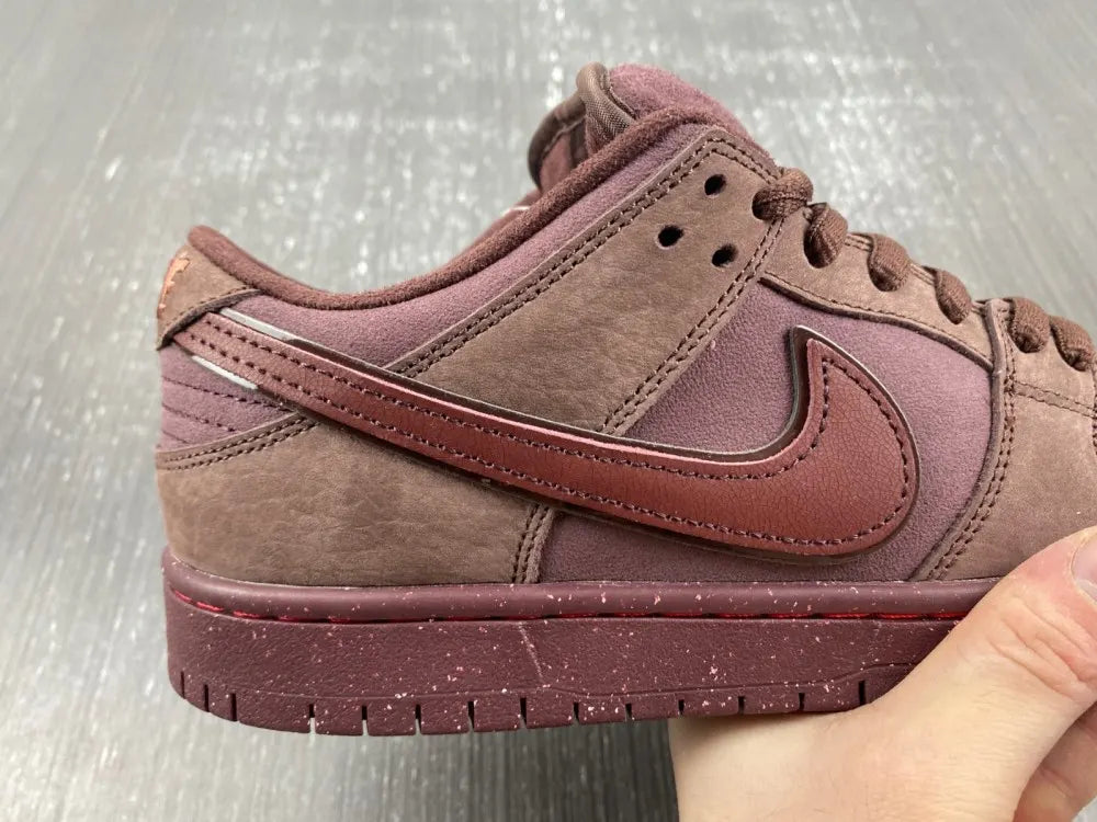 custom Nike Dunk Low Burgundy Crush - Hình 15