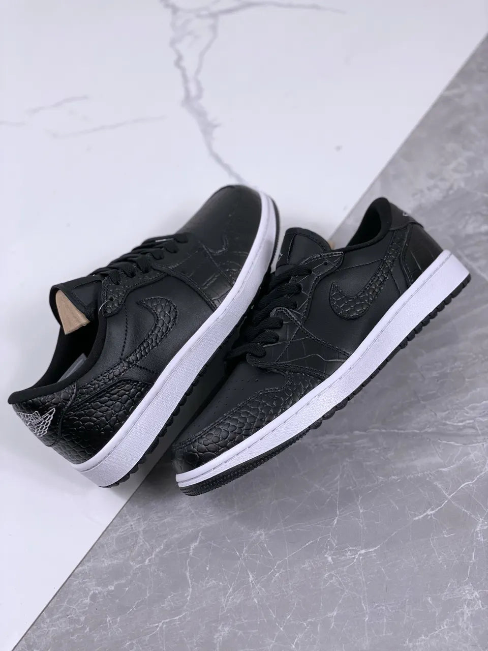 Air Jordan 1 Low Golf Black Croc - Hình 5