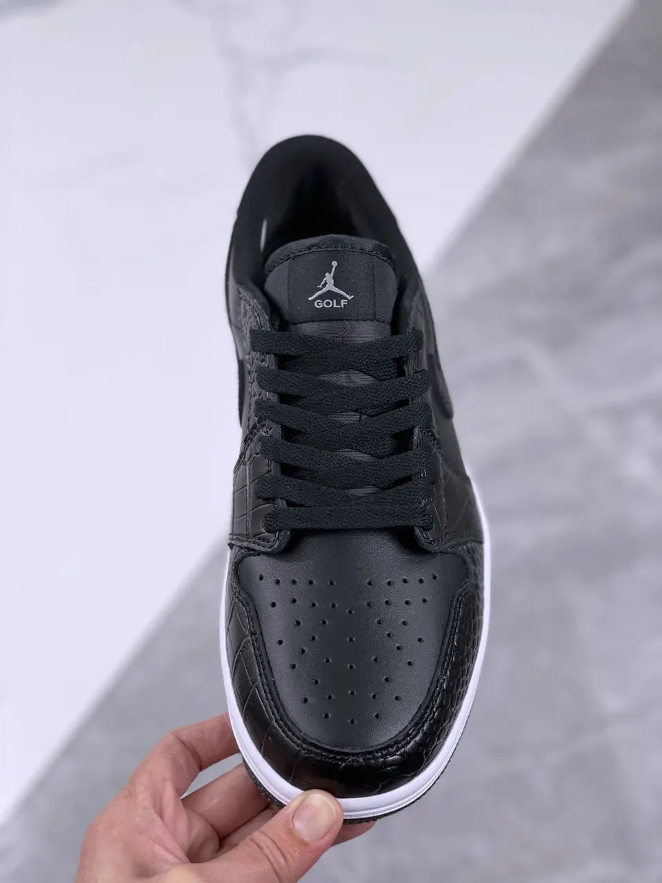 Air Jordan 1 Low Golf Black Croc - Hình 8