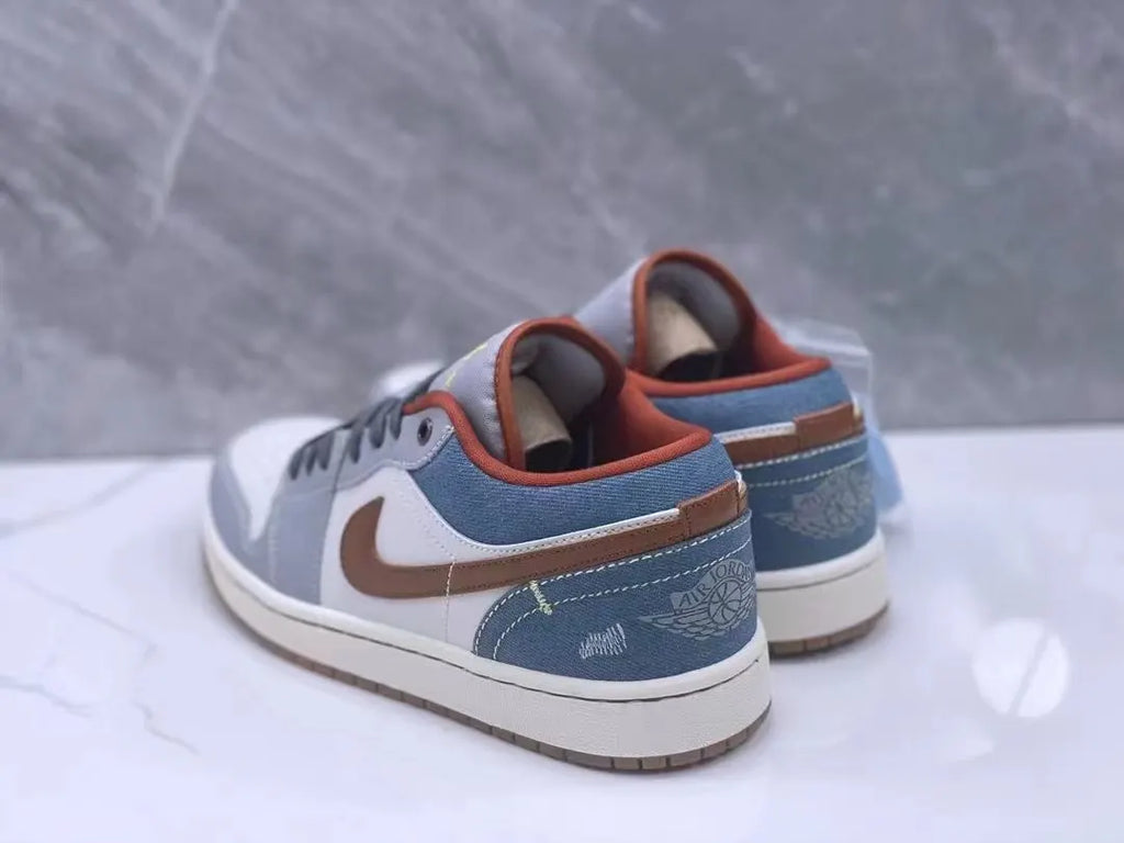 Air Jordan 1 Low Denim Brown - Hình 7