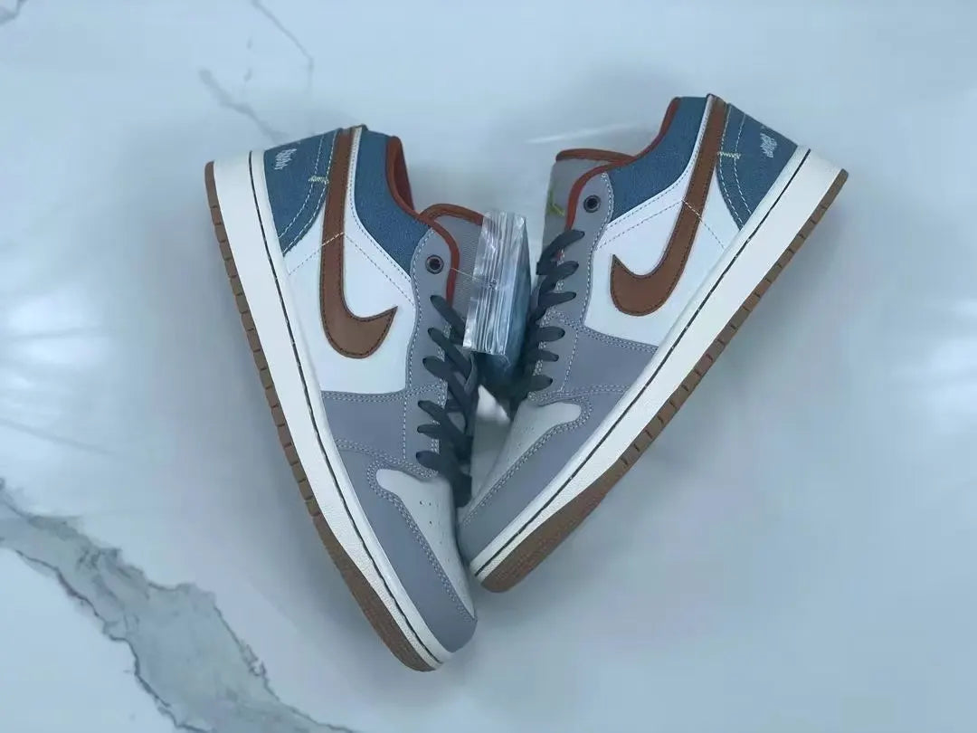 Air Jordan 1 Low Denim Brown - Hình 4