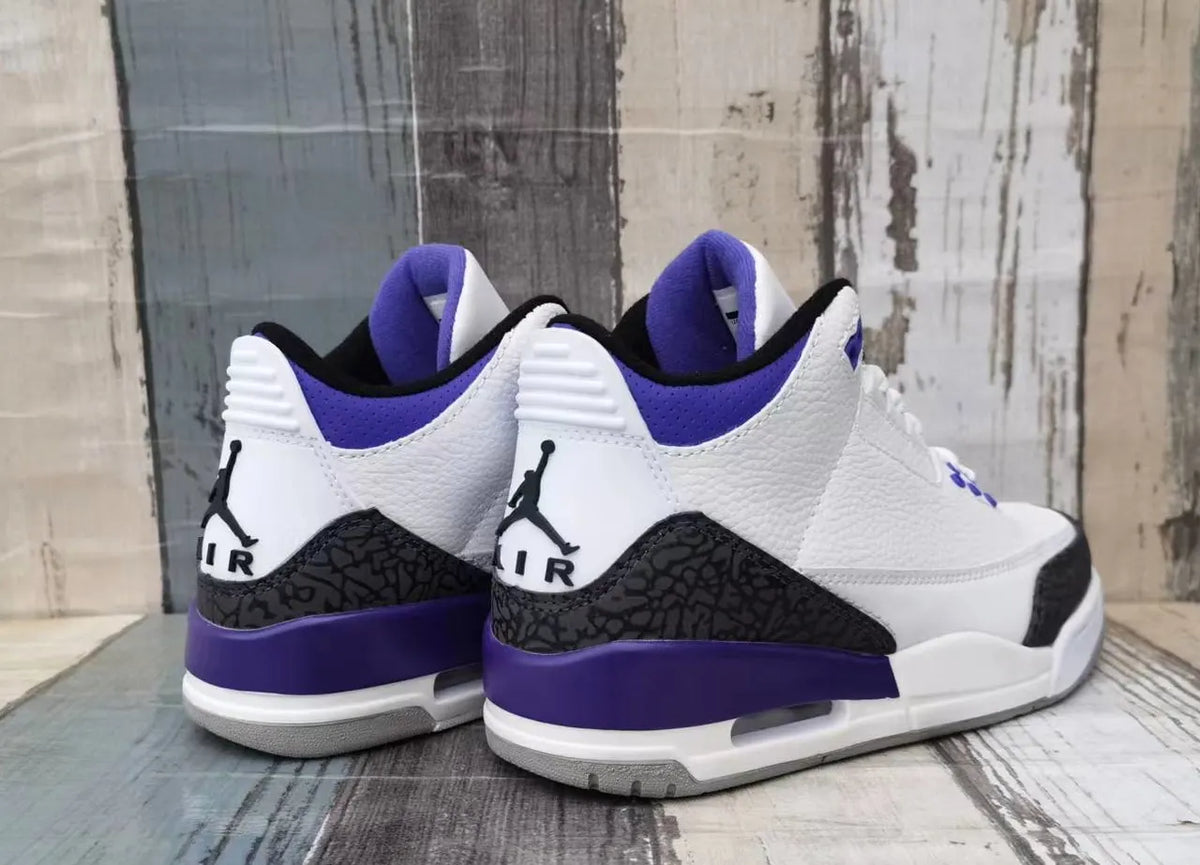 Air Jordan 3 White Purple