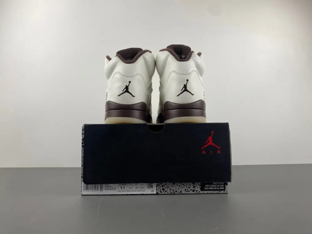 Air Jordan 5 White Burgundy - Hình 3