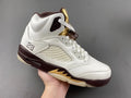 Air Jordan 5 White Burgundy