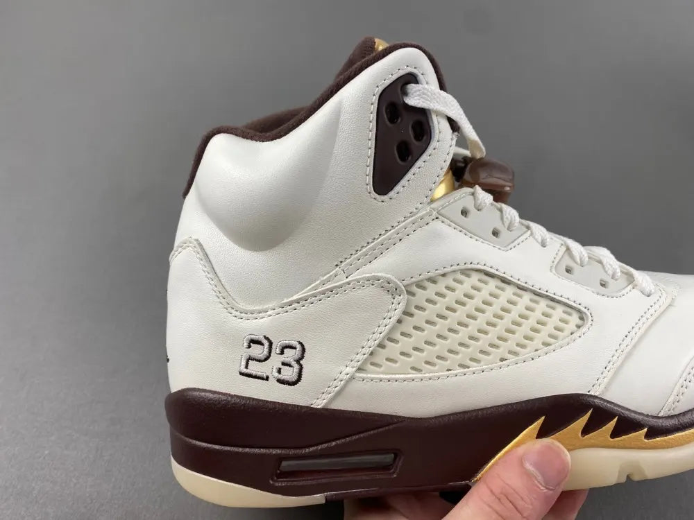 Air Jordan 5 White Burgundy - Hình 16