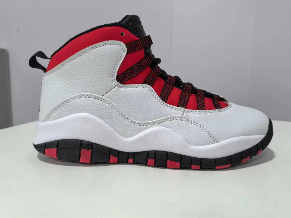 classic Air Jordan 10 Retro White/Red - Hình 5