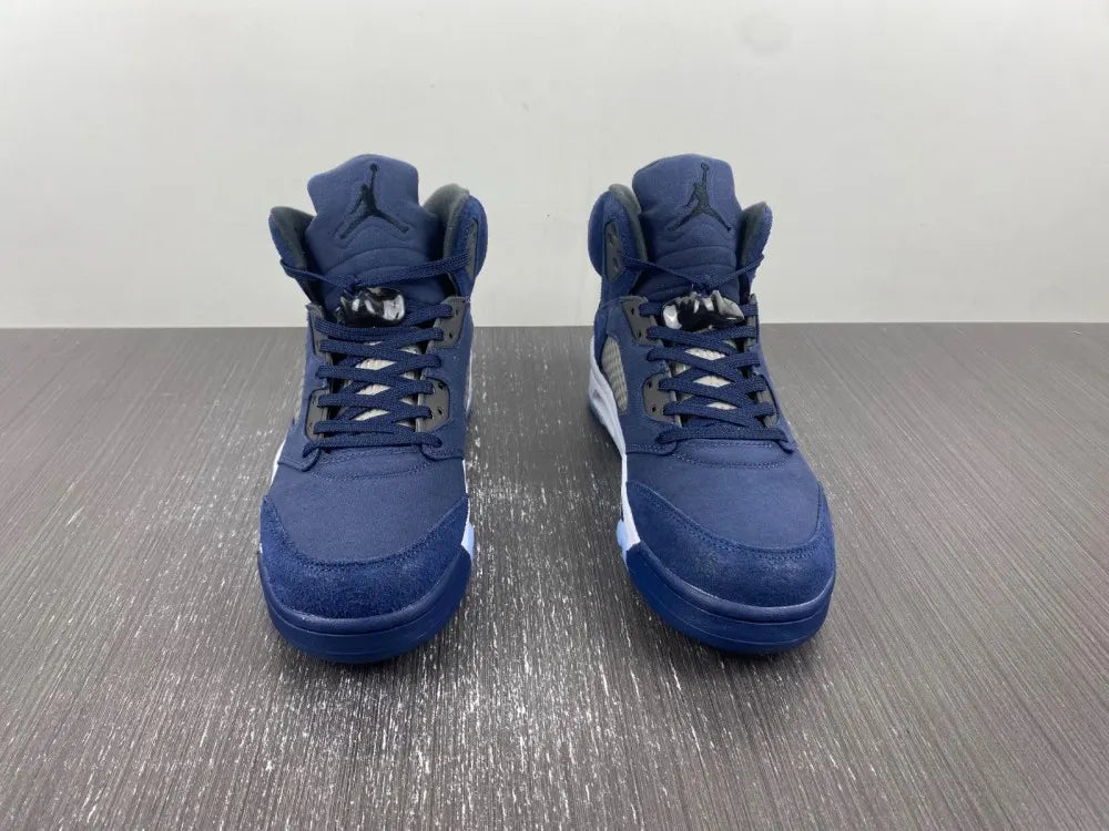 premium retro Air Jordan 5 Blue Suede - Hình 7