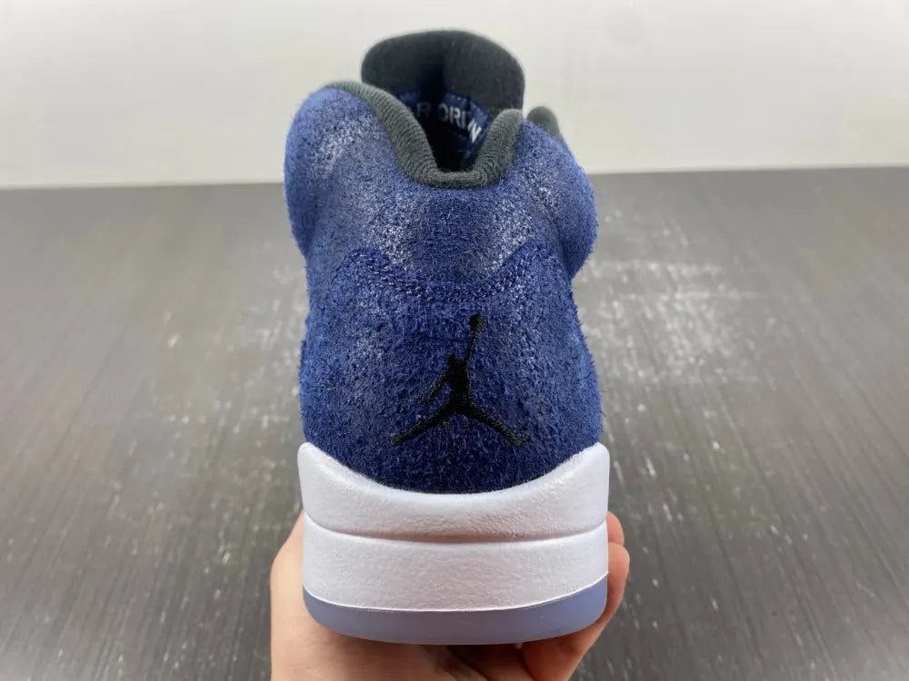 premium retro Air Jordan 5 Blue Suede - Hình 9