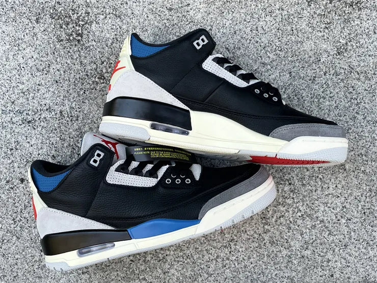 Air Jordan 3 Retro Black/Blue - Hình 4