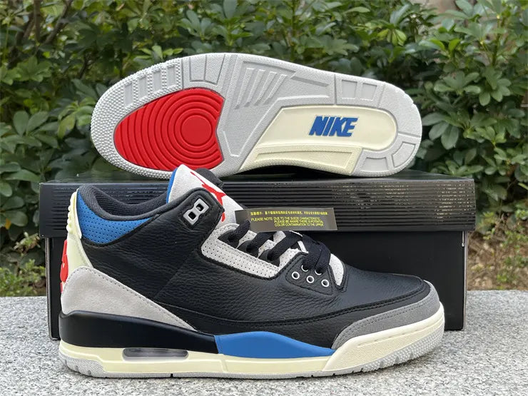 Air Jordan 3 Retro Black/Blue - Hình 8