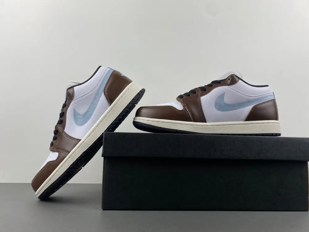 Air Jordan 1 Low White/Brown - Hình 7