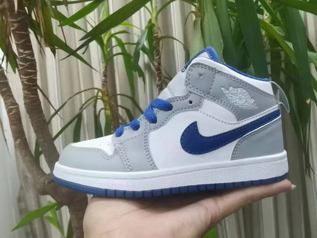 Air Jordan 1 Mid Triple White - Hình 2
