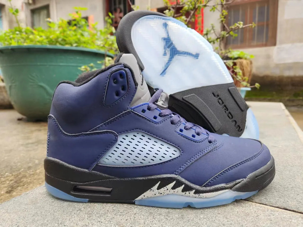 retro Air Jordan 5 Blue Suede - Hình 3