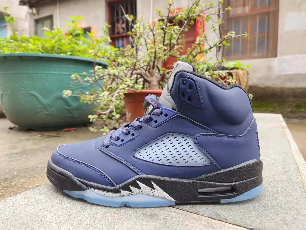 retro Air Jordan 5 Blue Suede - Hình 4