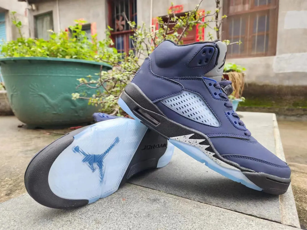 retro Air Jordan 5 Blue Suede - Hình 5