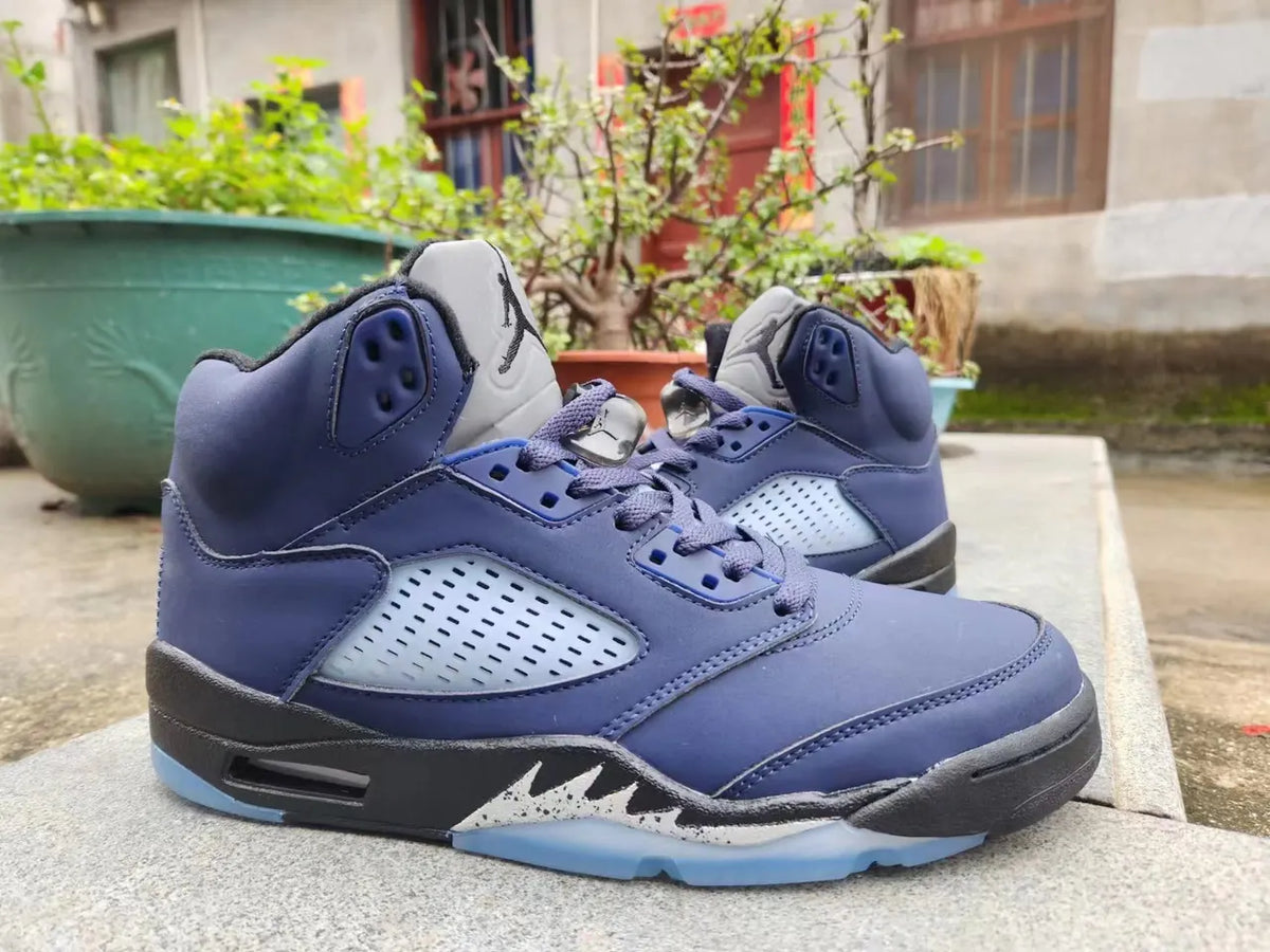 retro Air Jordan 5 Blue Suede