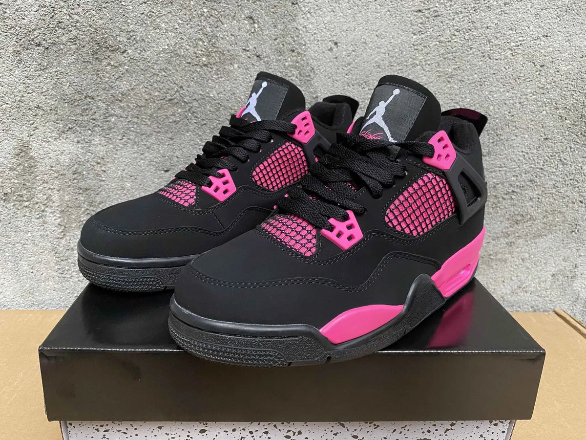 Air Jordan 4 Black Vivid Pink - Hình 3