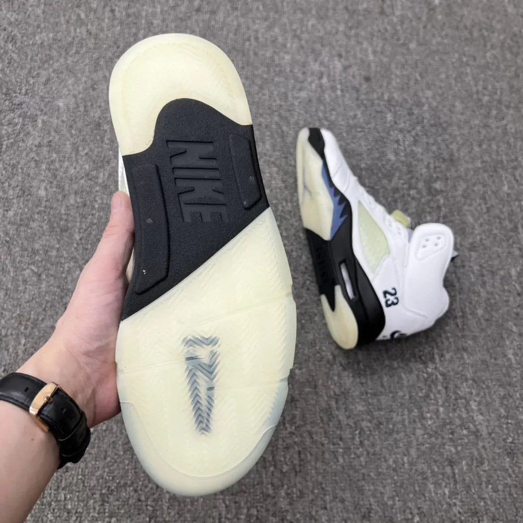 Air Jordan 5 White Navy - Hình 4