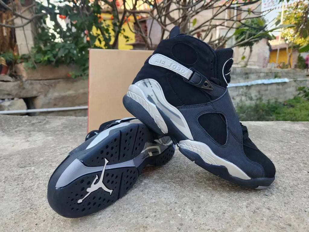 Air Jordan 8 Retro Chrome black - Hình 2