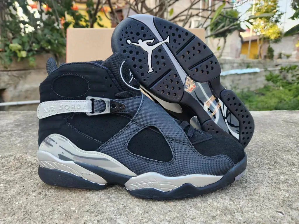 Air Jordan 8 Retro Chrome black - Hình 3