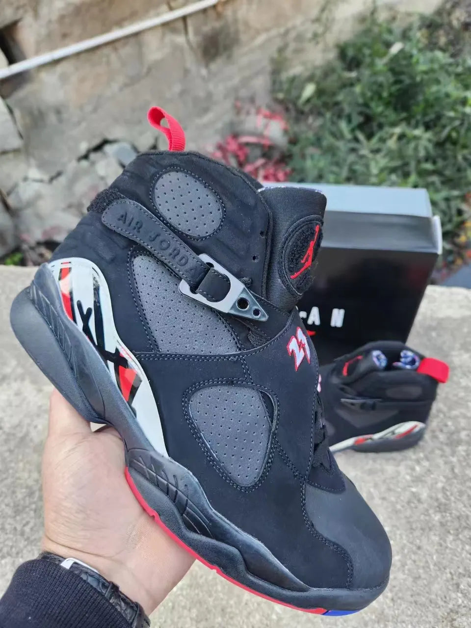 Air Jordan 8 Retro Chrome black - Hình 5