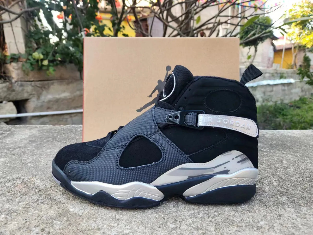 Air Jordan 8 Retro Chrome black - Hình 4