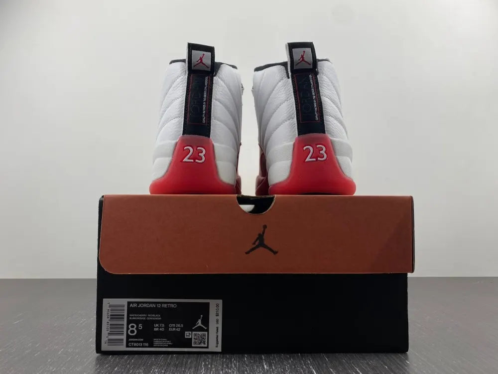 Jordan 12 Retro White Red - Hình 13