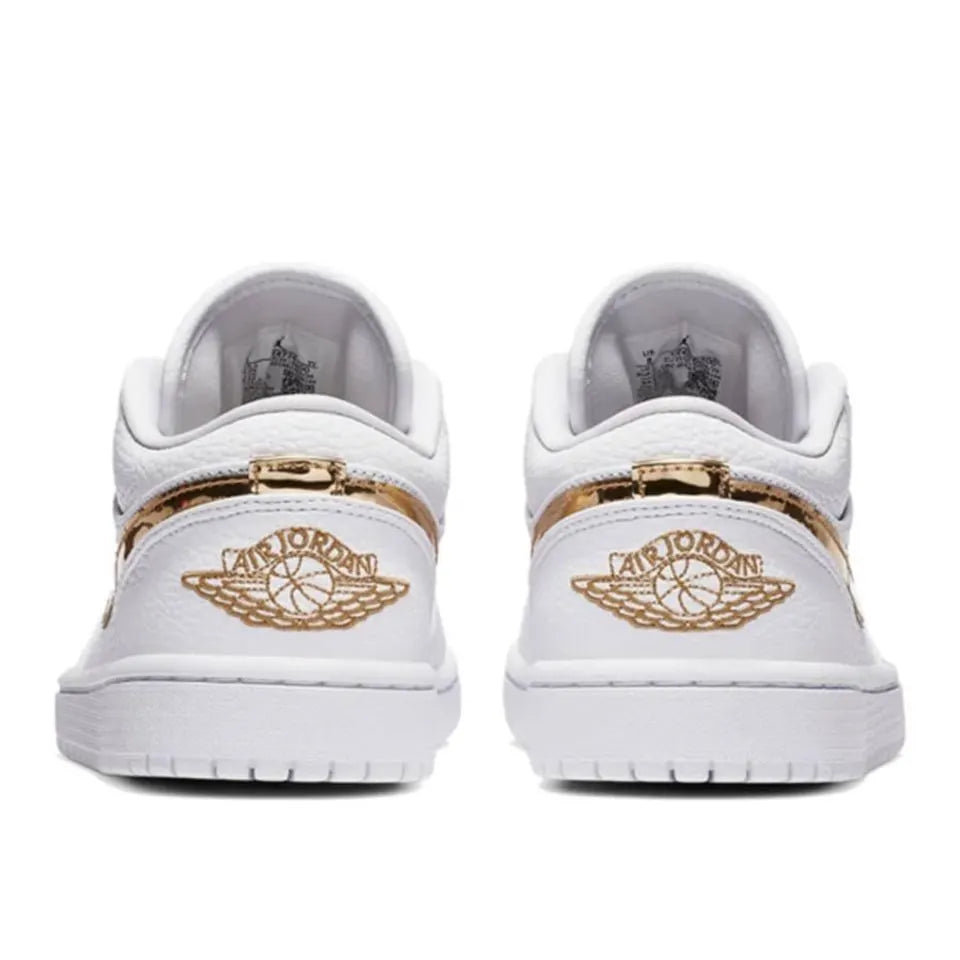 premium Air Jordan 1 Low White Gold - Hình 4