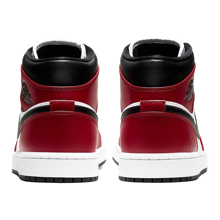 Air Jordan 1 Mid Red Black White - Hình 2