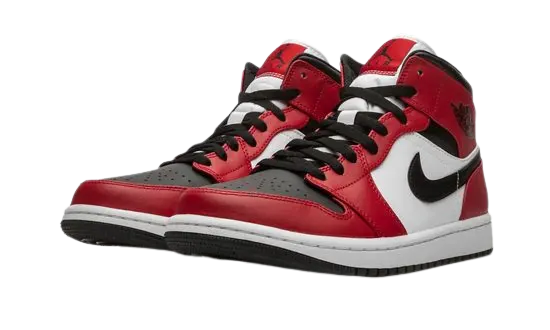 Air Jordan 1 Mid Red Black White