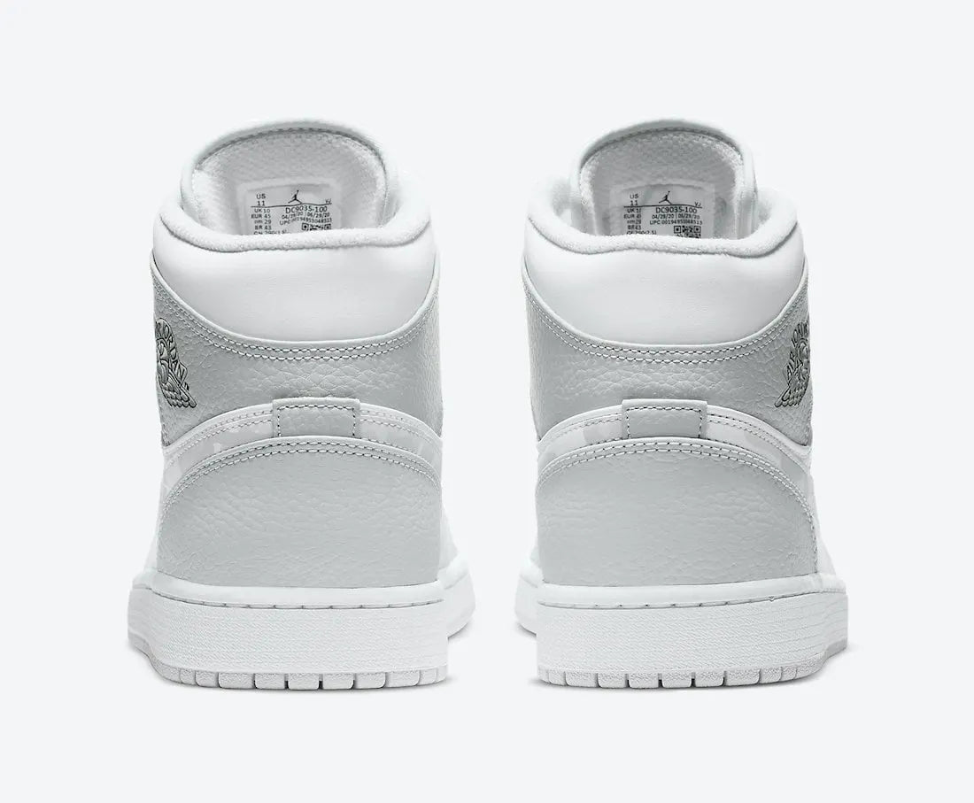 Jordan 1 Mid White Grey - Hình 2