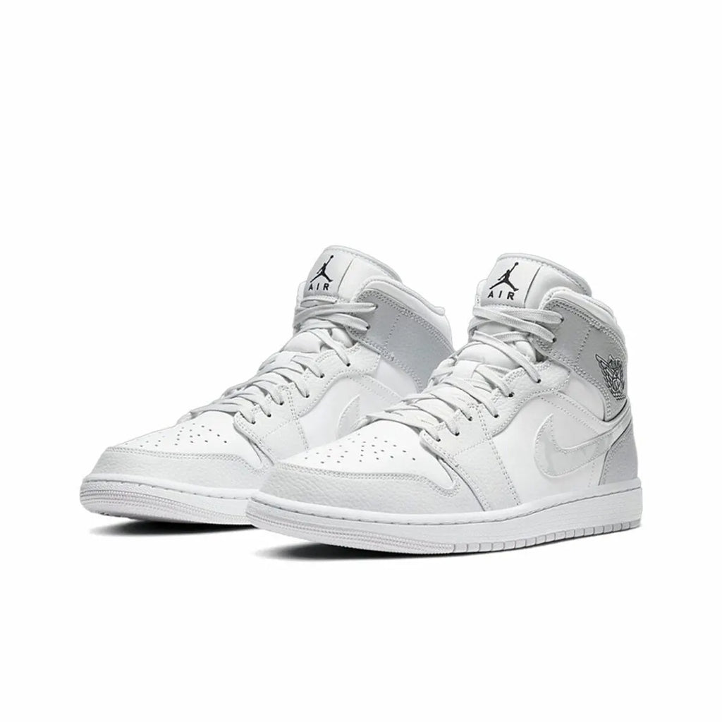 Jordan 1 Mid White Grey - Hình 5