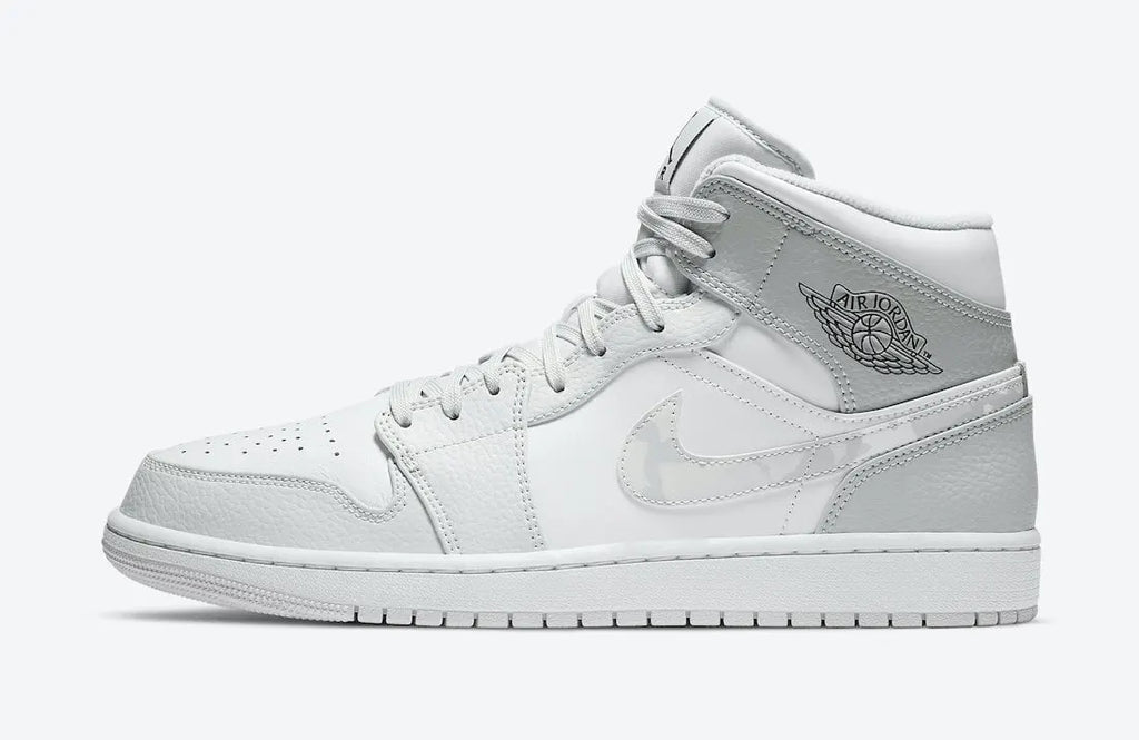 Jordan 1 Mid White Grey - Hình 3