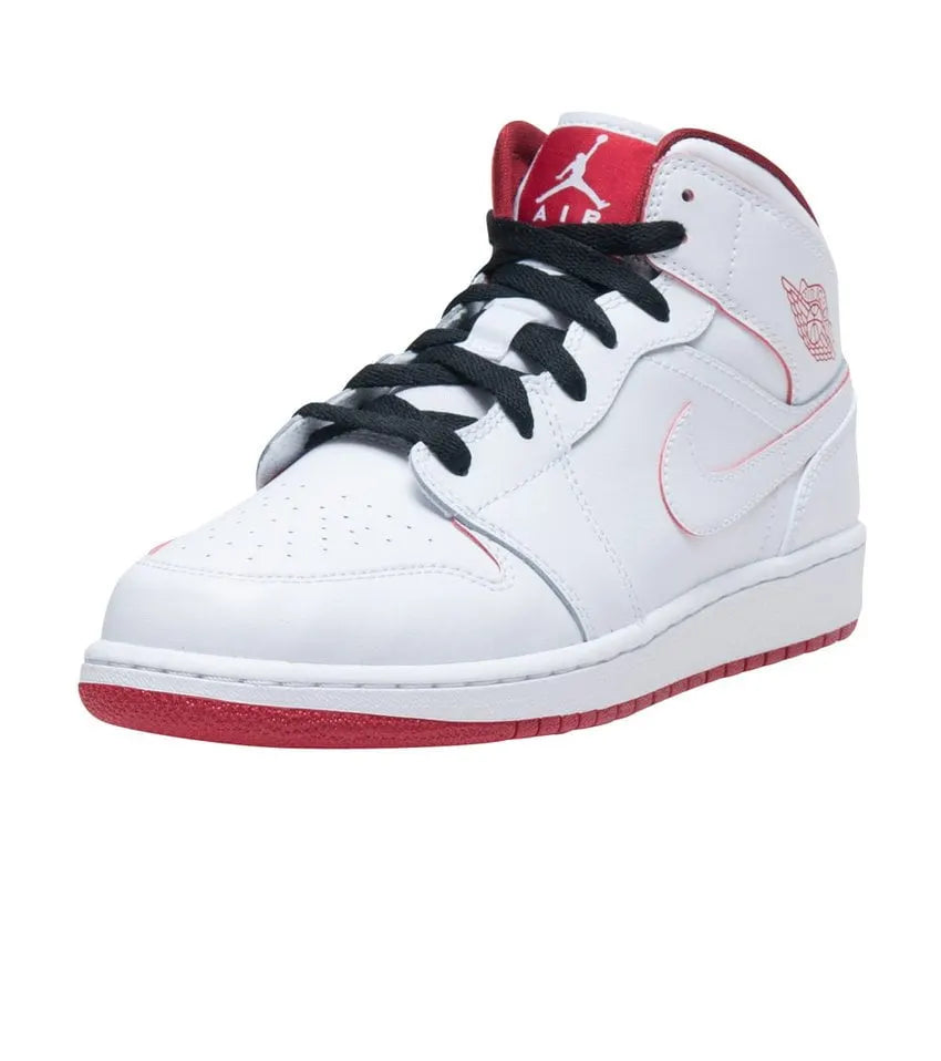 Jordan 1 Mid White Red - Hình 2