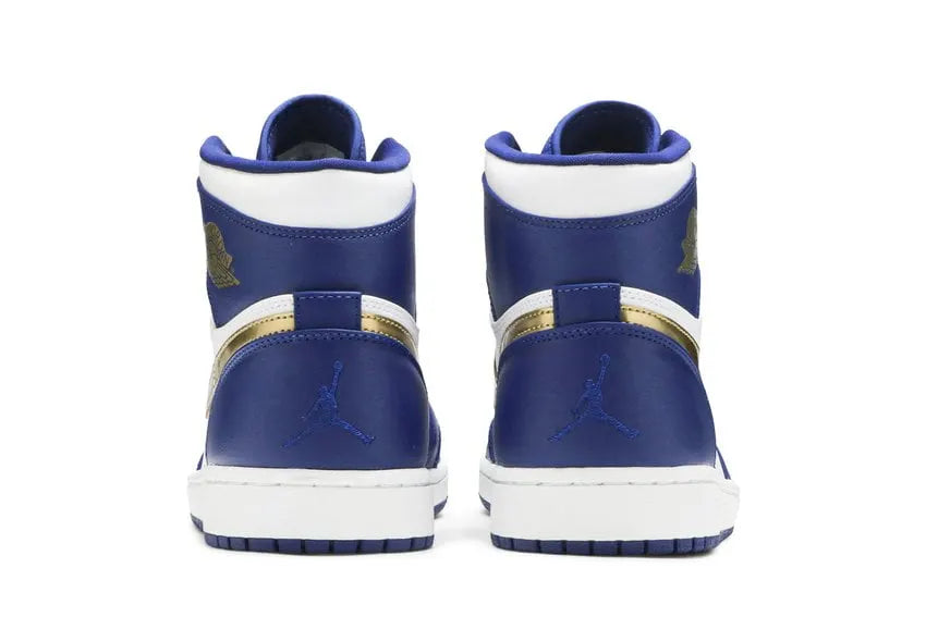 Air Jordan 1 Mid Blue Gold - Hình 4