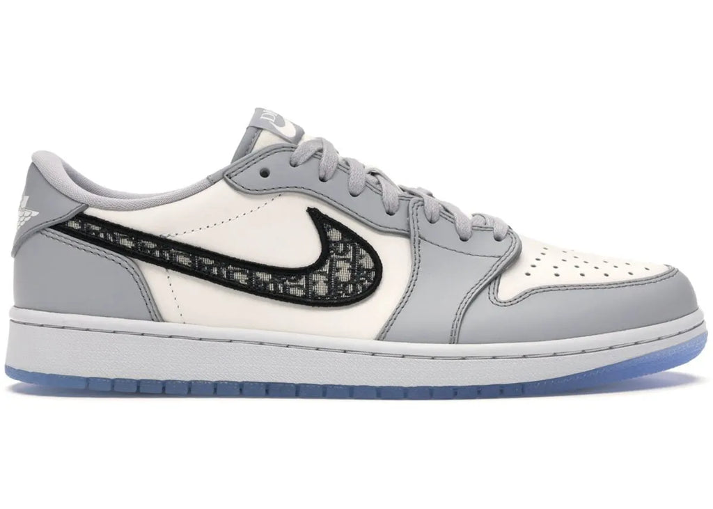 grey Dior Air Jordan 1 Low - Hình 4