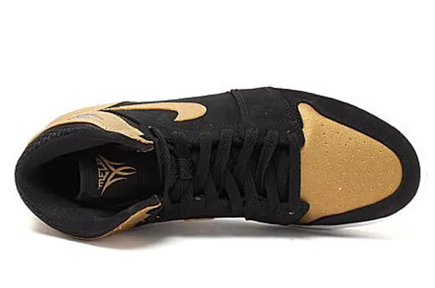 mid Air Jordan 1 Black Gold - Hình 4