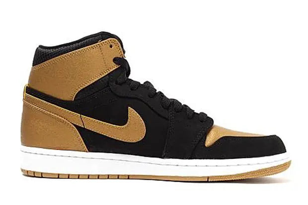 mid Air Jordan 1 Black Gold - Hình 3