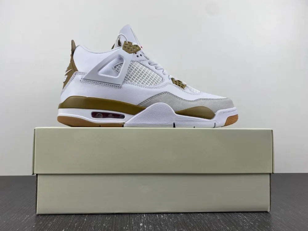 retro premium Air Jordan 4 White Gold - Hình 3